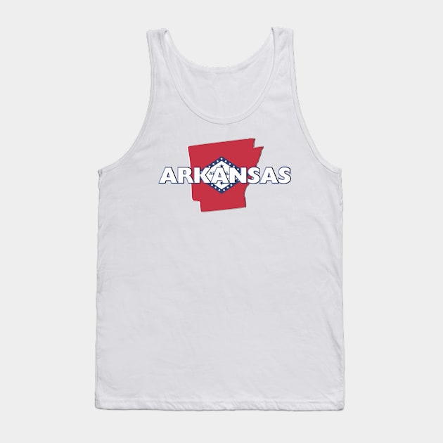 Arkansas Colored State Tank Top by m2inspiration